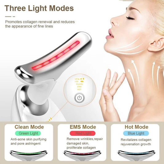 LiftGlow Pro Neck, Face, Arms Sculpt & Soothe Skin Massager with Heat Therapy