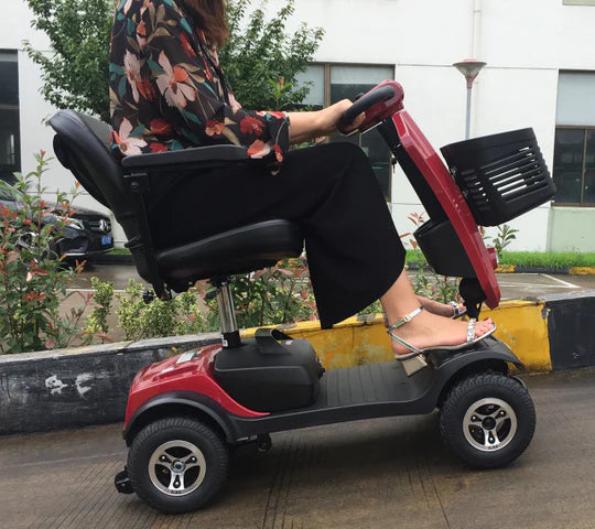 transportation strong speed control shield secure scooter safety safe pneumatic tires person people mobility scooter mobility miles long range long ill groceries front electric elderly battery basket anti-tilt