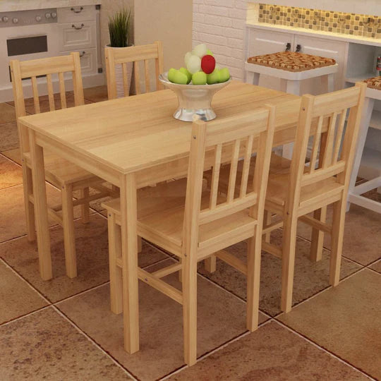 work wood color wood white table strong stained set real plain pine neutral natural kitchen home office home great good glossy furniture four dinning desk color clean chairs budget affordable 4