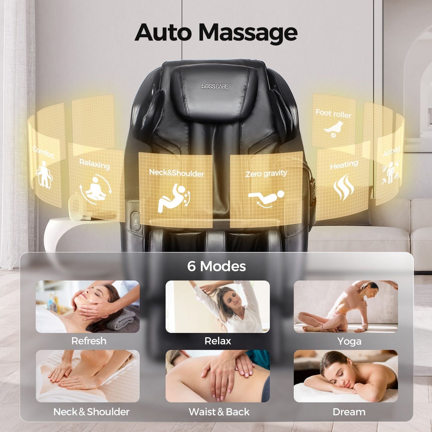 Full Body Zero Gravity Massage Chair with Bluetooth