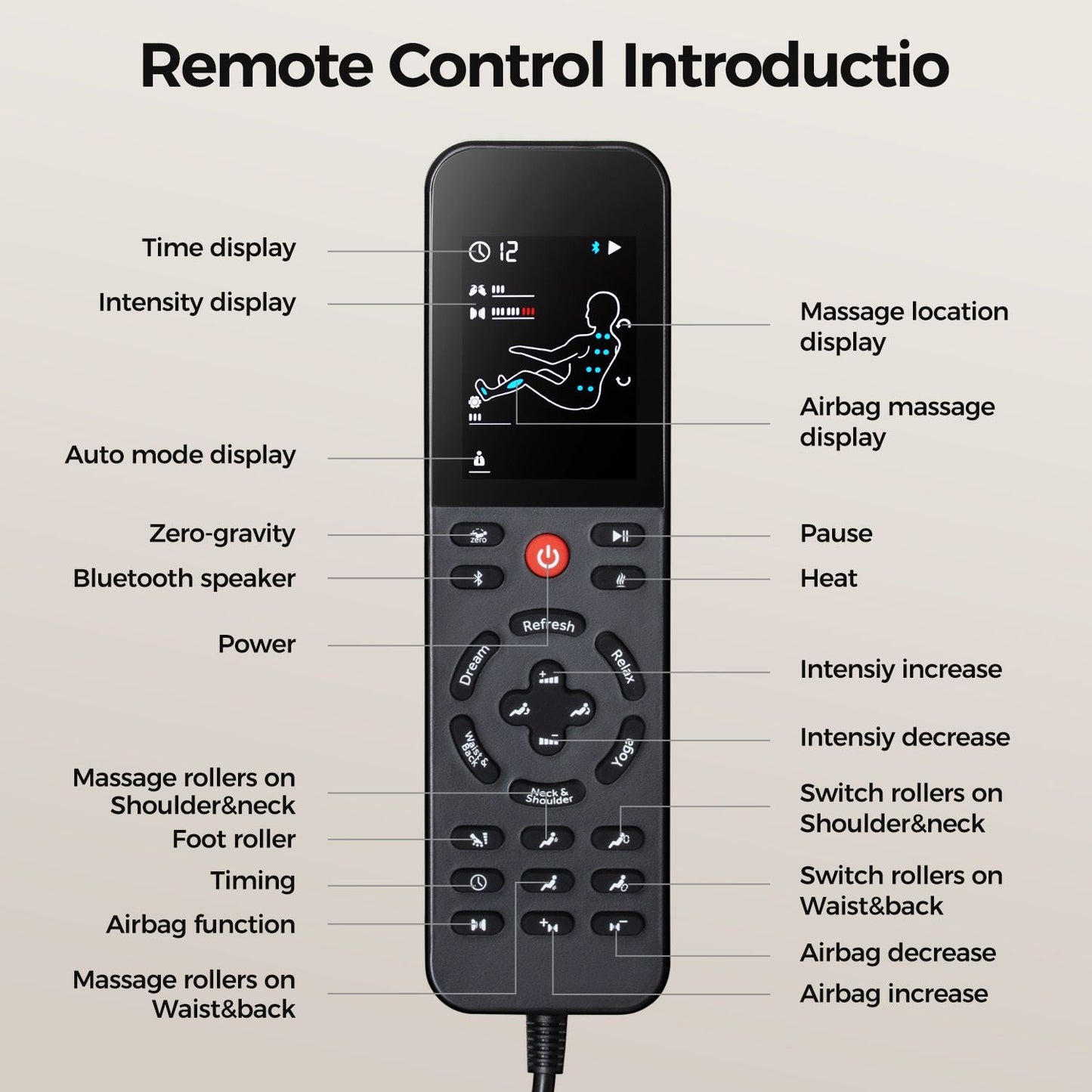 Full Body Zero Gravity Massage Chair with Bluetooth