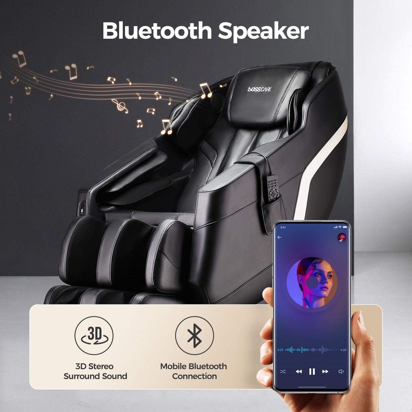 Full Body Zero Gravity Massage Chair with Bluetooth