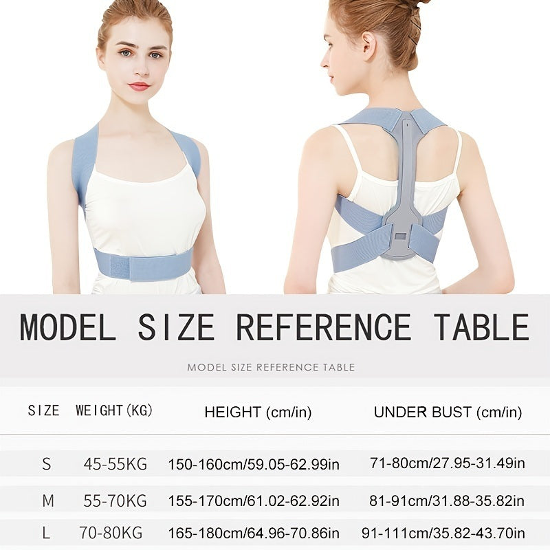 Posture Corrector; Adjustable Back Posture Correction Strap - Home Brains And Brawn