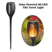 96 LEDs Solar Flame Torch Light Waterproof Flickering Flame Lamp - Home Brains And Brawn