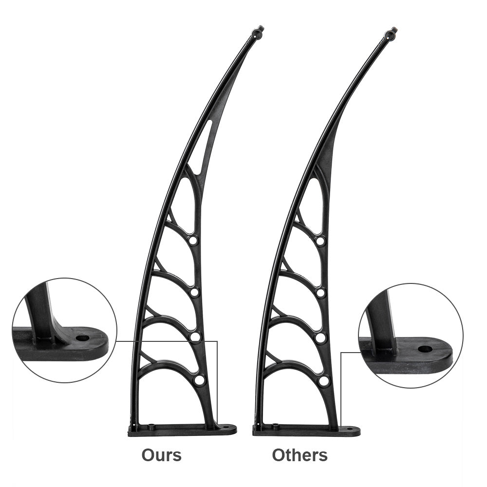 Household Application Door & Window Awnings Brown Board & Black Holder - Home Brains And Brawn