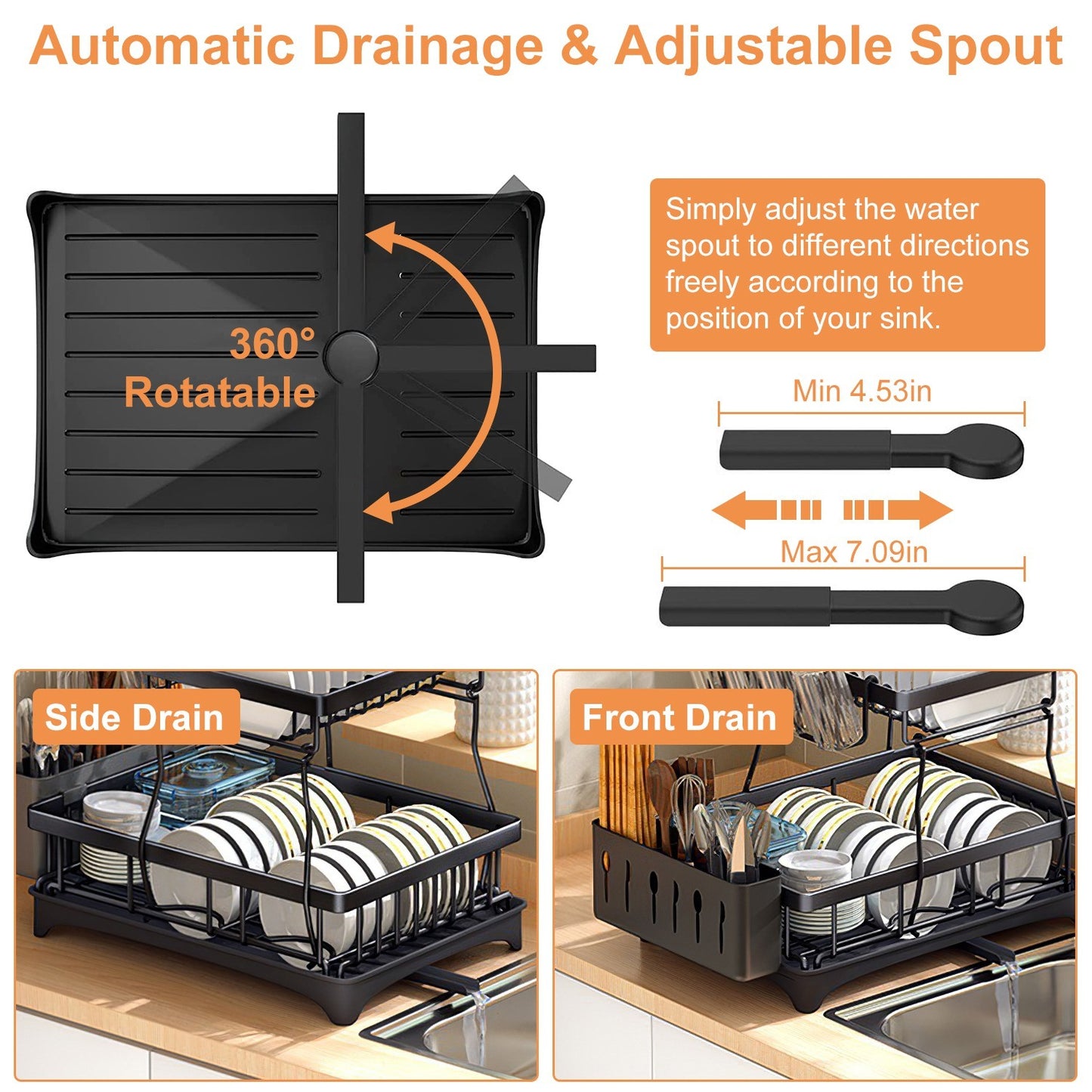 Dish Drying Rack for Kitchen Counter - HomeBrainsandBrawn