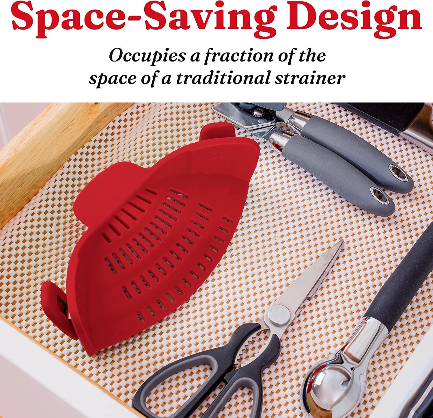 Kitchen Snap N Strain Pot Strainer and Pasta Strainer - Home Brains And Brawn