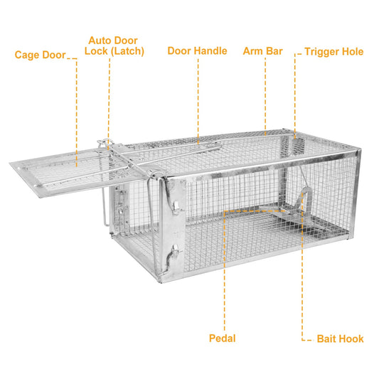 Rat Trap Cage Humane Live Rodent Trap Cage Mouse Control Bait Catch - Home Brains And Brawn
