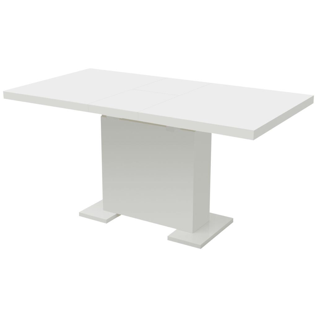 Extendable Dining Table High Gloss White - Home Brains And Brawn