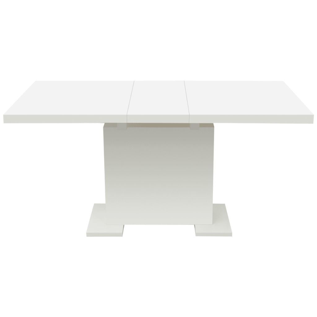 Extendable Dining Table High Gloss White - Home Brains And Brawn