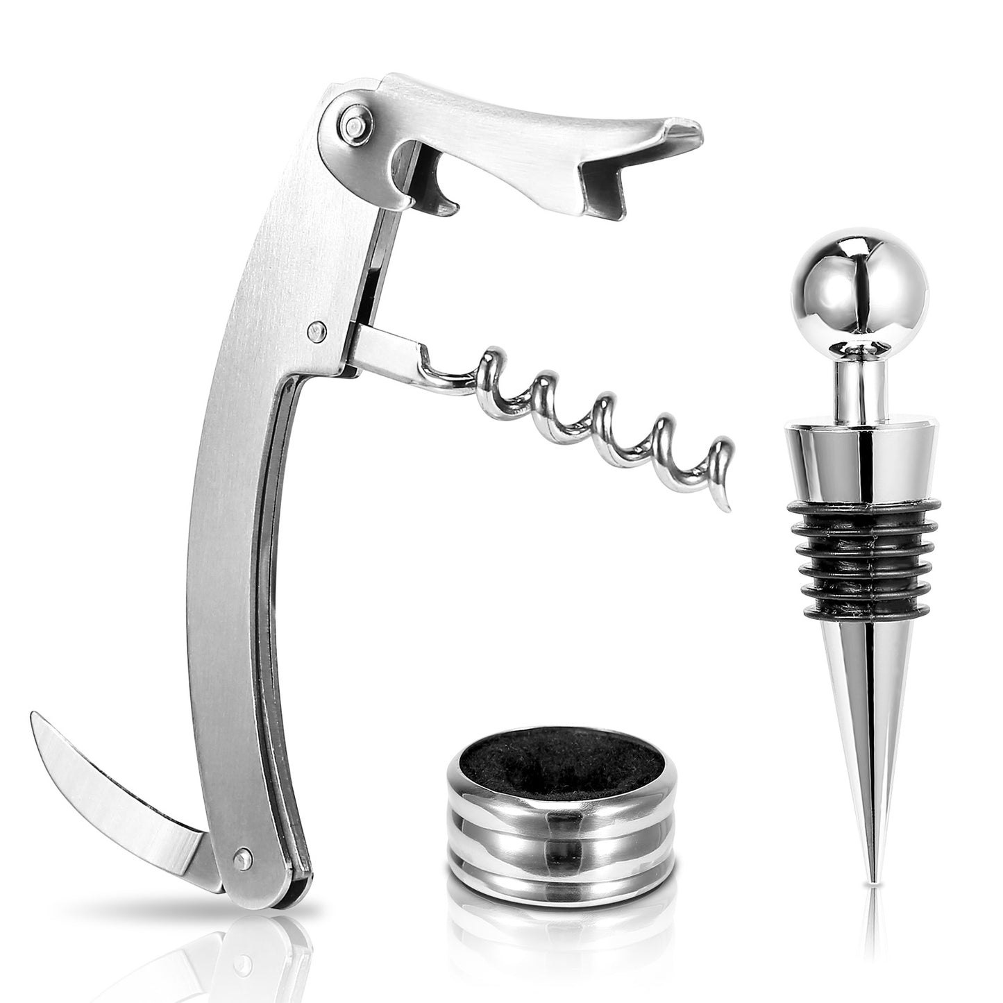 3Pcs Corkscrew Bottle Opener Set - Home Brains And Brawn