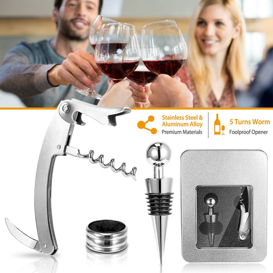 3Pcs Corkscrew Bottle Opener Set - Home Brains And Brawn