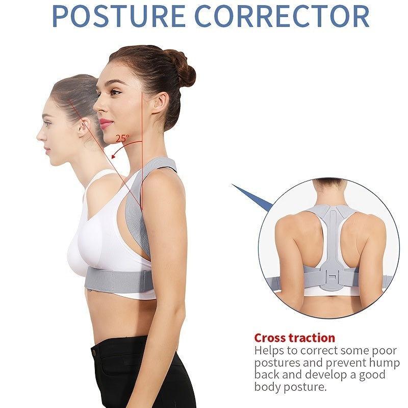 Posture Corrector; Adjustable Back Posture Correction Strap - Home Brains And Brawn