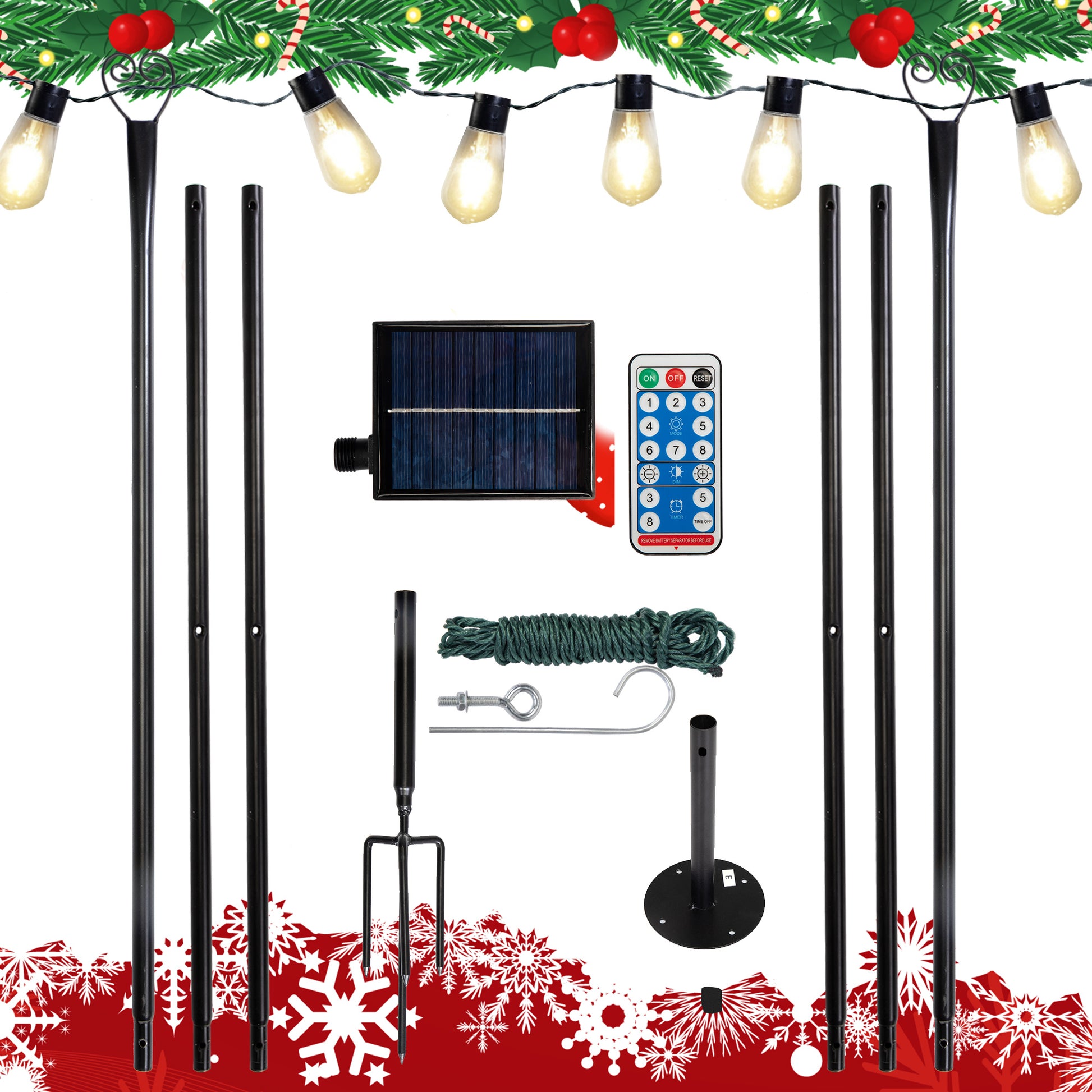 Set of 6 RC String Light Pole - HomeBrainsandBrawn