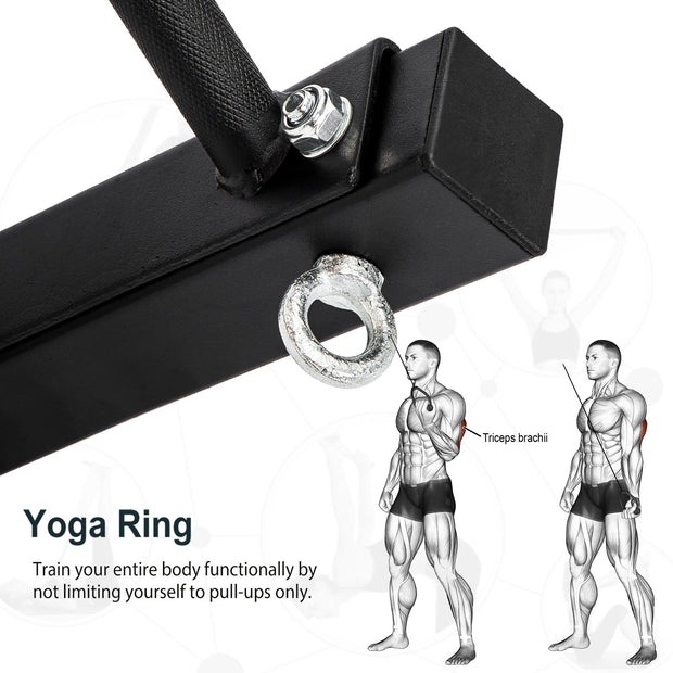 Pull Up Bar Wall Mounted Multi-Grip w/Hangers for Punching Strength Training - Home Brains And Brawn