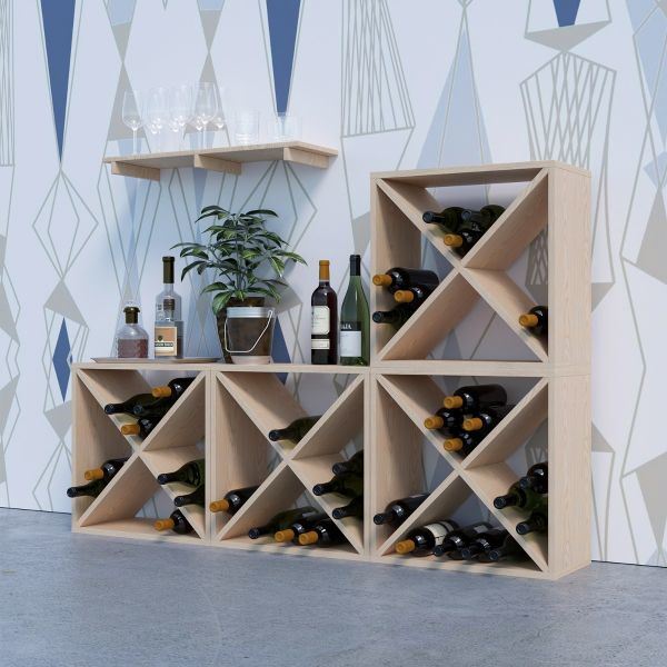 24 Bottle Modular Wine Rack - HomeBrainsandBrawn
