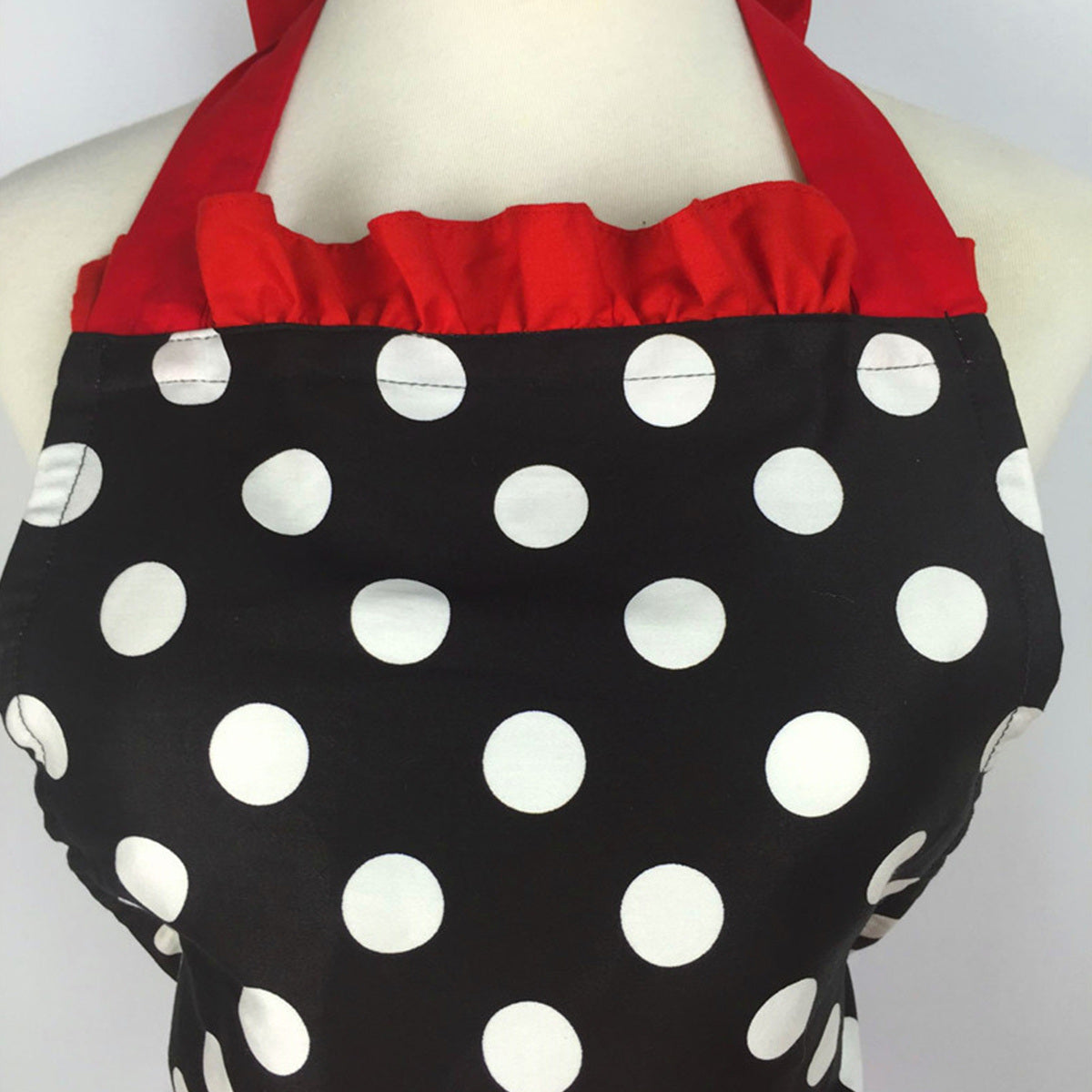 1pc Cute Apron, Retro Polka Dot Aprons - HomeBrainsandBrawn