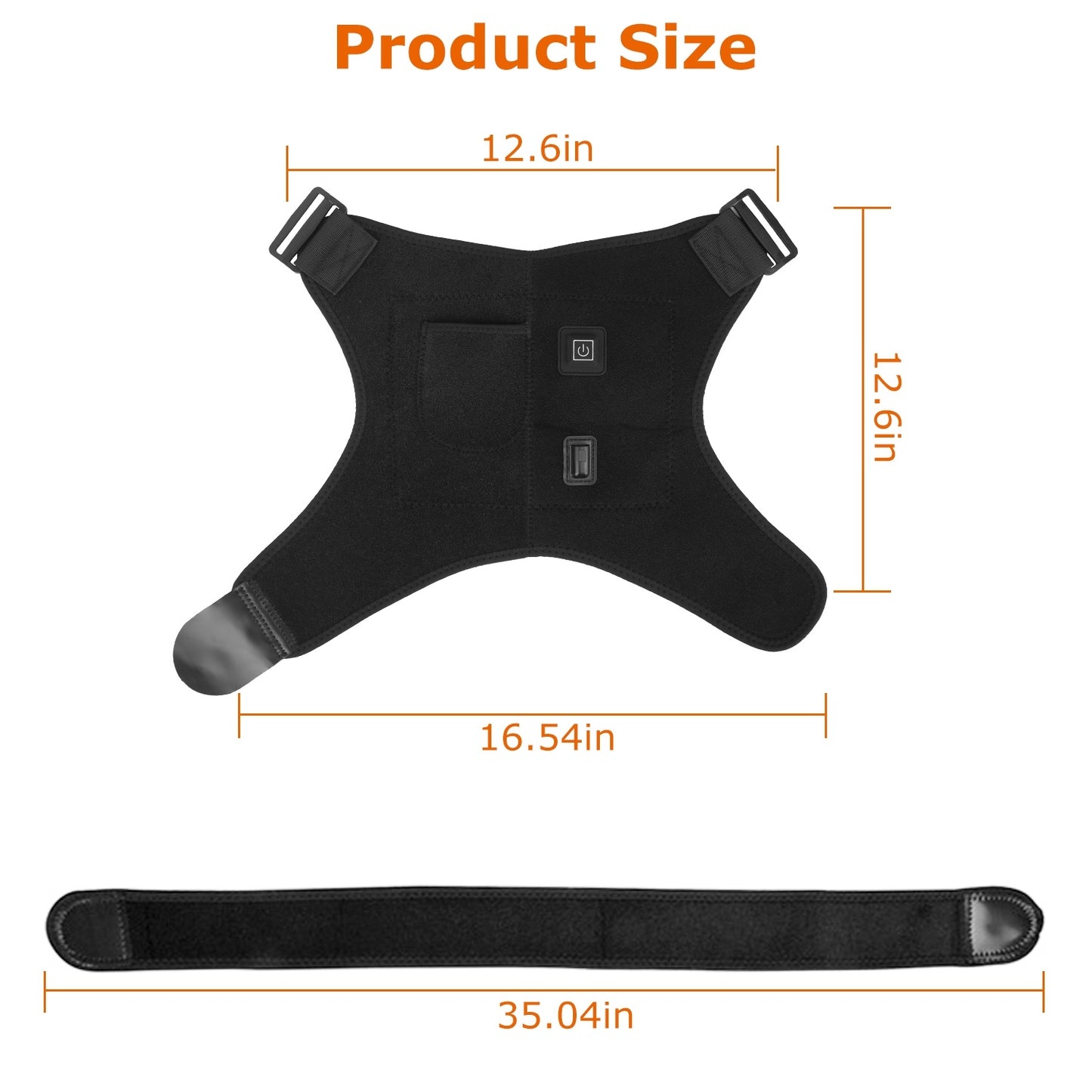 Heated Shoulder Brace Electric Heating Pad - Home Brains And Brawn