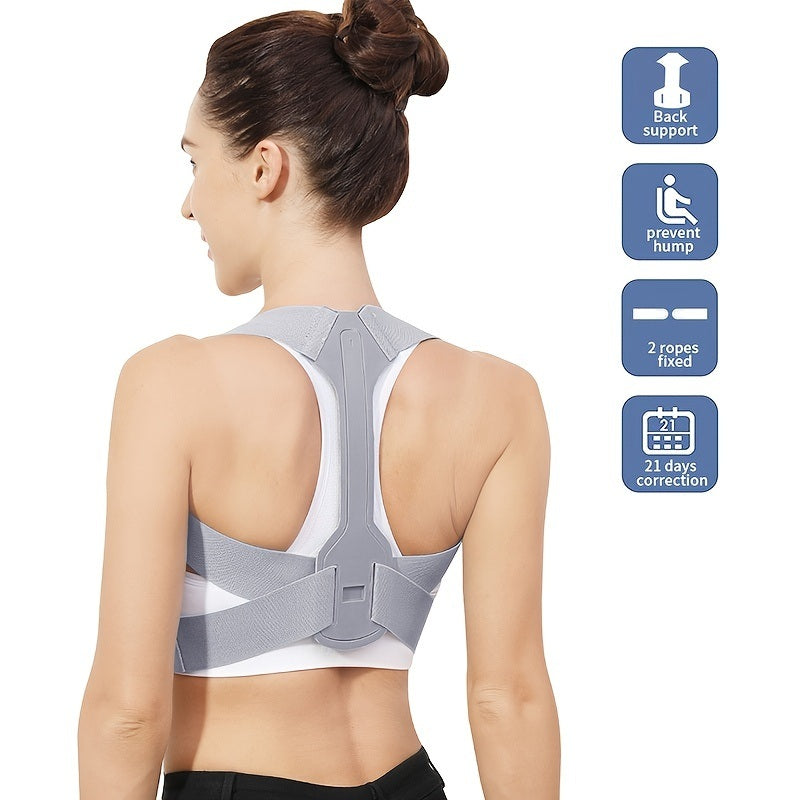 Posture Corrector; Adjustable Back Posture Correction Strap - Home Brains And Brawn