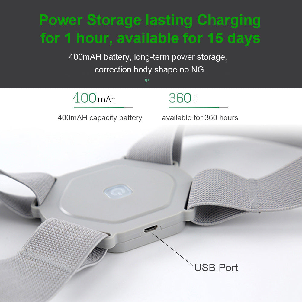 1pc Posture Corrector Hunchback Corrector With Sensor Vibration Reminder For Men And Women - Home Brains And Brawn
