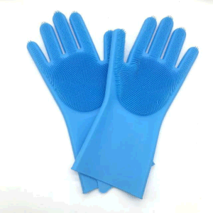1 Pair Dishwashing Cleaning Gloves Magic Silicone Rubber Dish Washing Glove - Home Brains And Brawn