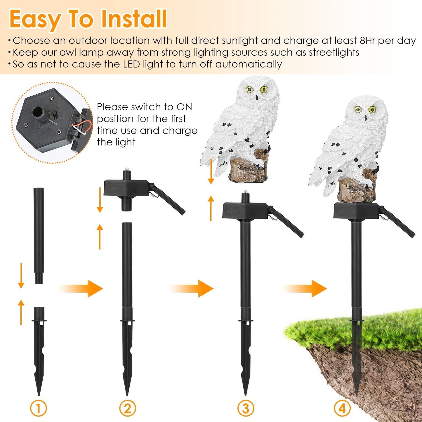 Solar Powered Owl Garden Light - HomeBrainsandBrawn