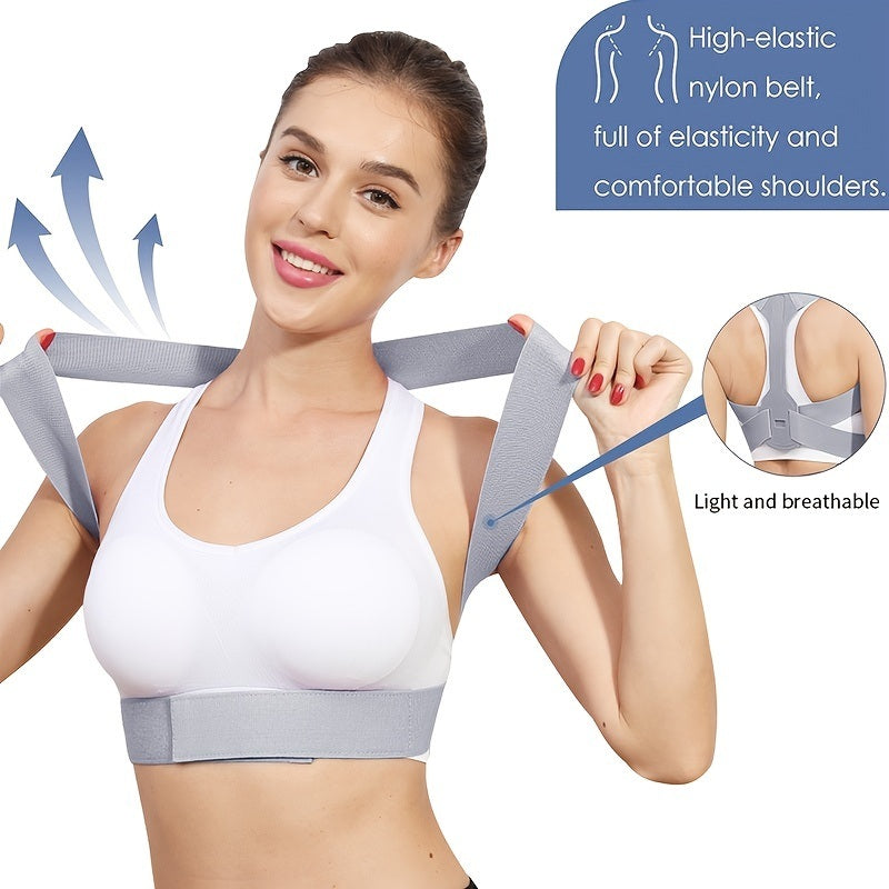 Posture Corrector; Adjustable Back Posture Correction Strap - Home Brains And Brawn
