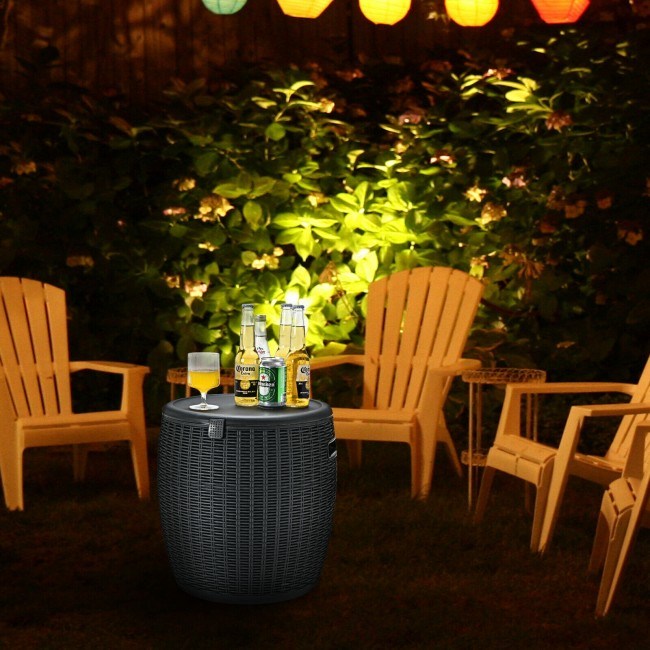 Patio Rattan Cool Bar Cocktail Table Side Table XH - Home Brains And Brawn