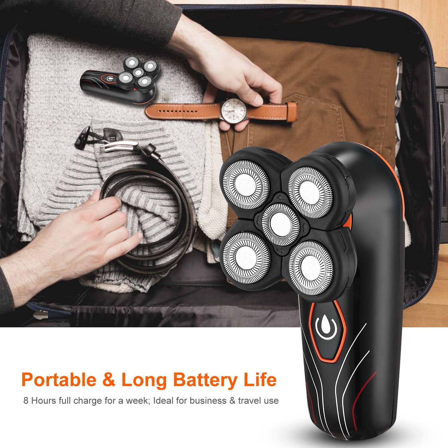 4D Electric Shavers Razor IPX7 Waterproof Wet & Dry - Home Brains And Brawn