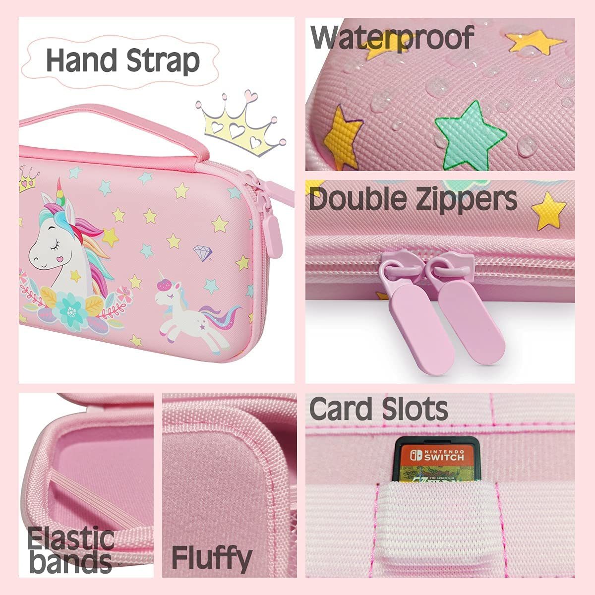 Pink Unicorn Carrying Case Compatible