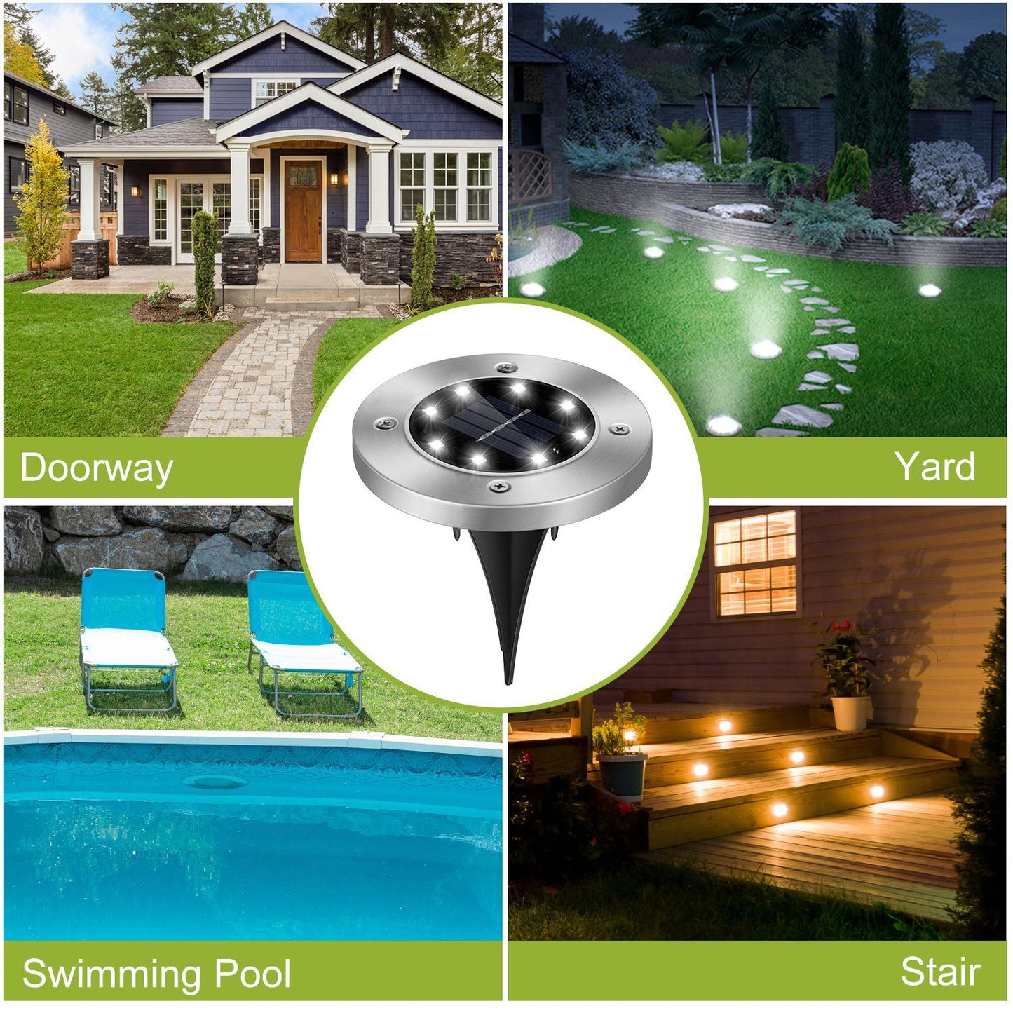 Solar Powered Ground Light Outdoor - Home Brains And Brawn
