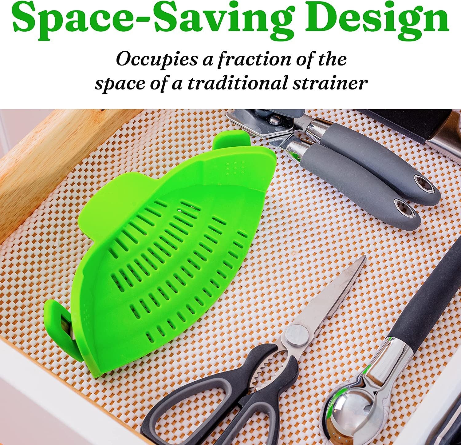 Kitchen Snap N Strain Pot Strainer and Pasta Strainer - Home Brains And Brawn