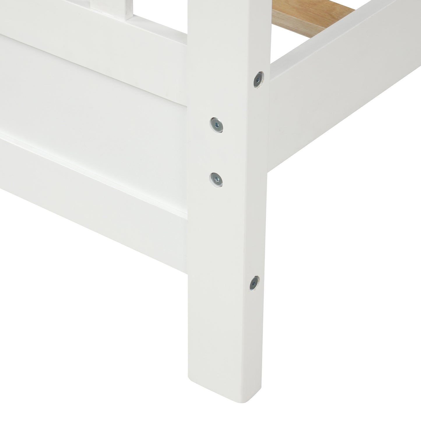 Wood Platform Bed Frame with Headboard and Footboard White RT - Home Brains And Brawn