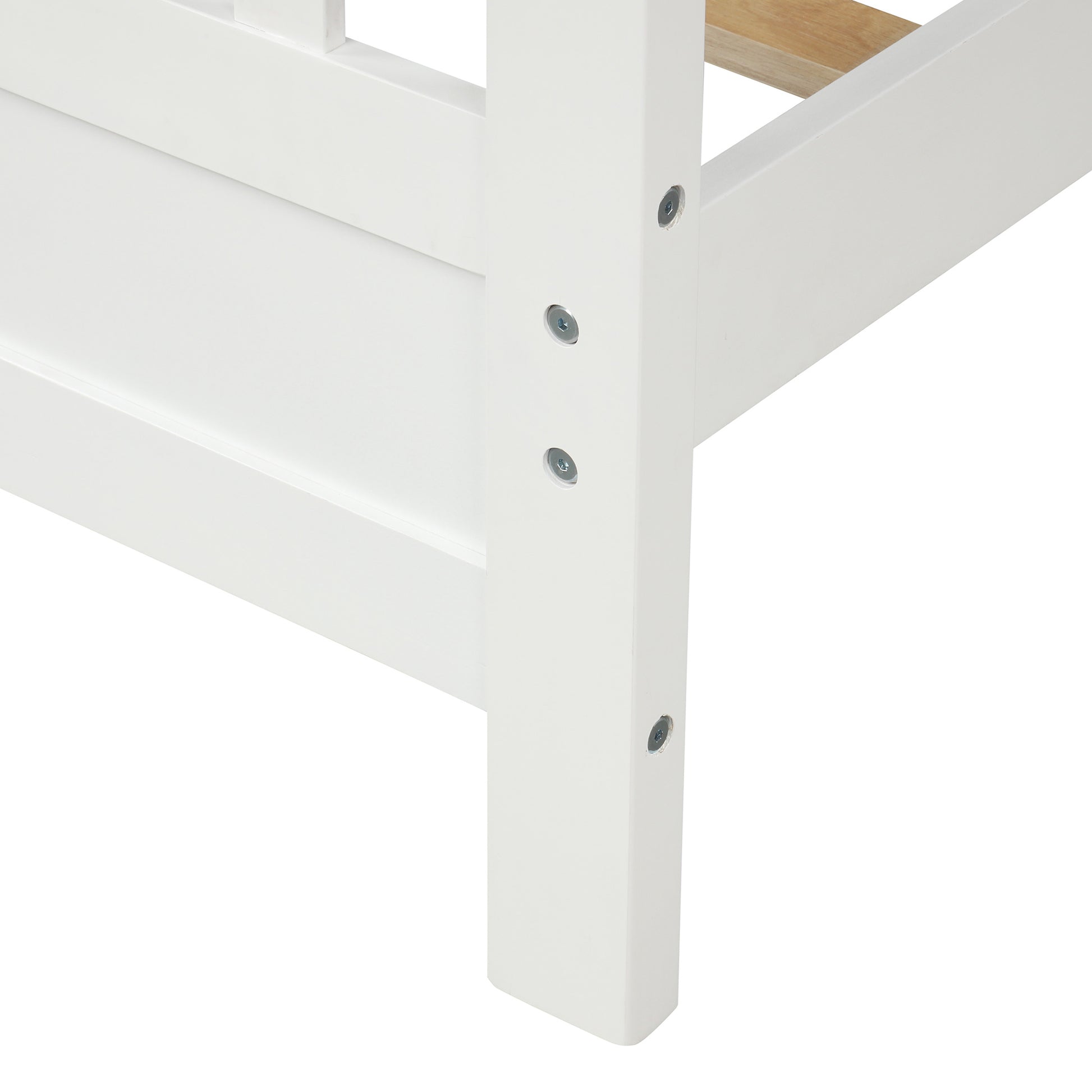Wood Platform Bed Frame with Headboard and Footboard White RT - Home Brains And Brawn