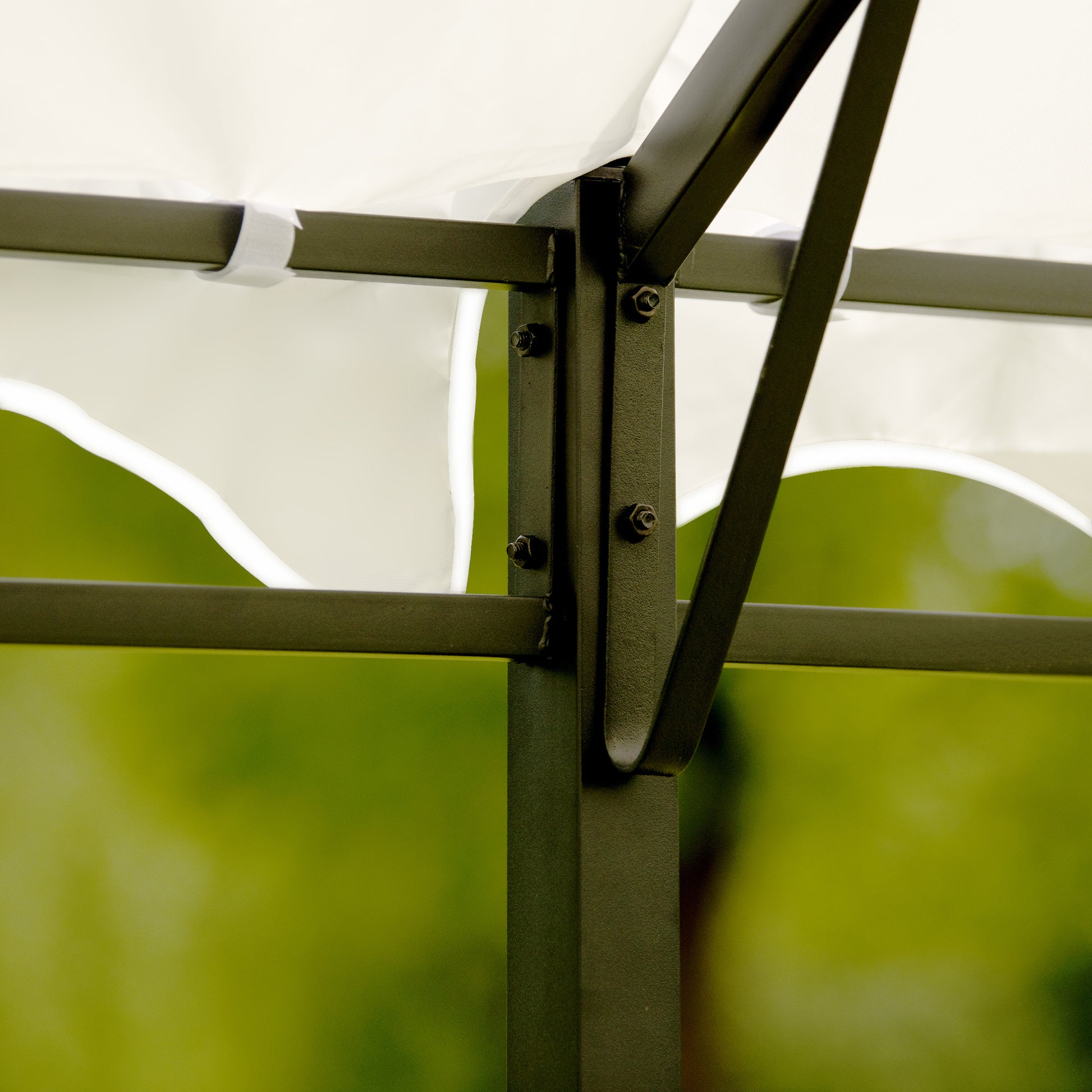 Outdoor Patio 13' ft L. x 10' ft. W. Iron Carport Shelter Garage Tent - Home Brains And Brawn