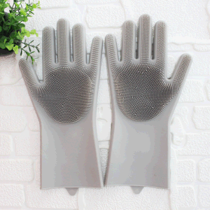 1 Pair Dishwashing Cleaning Gloves Magic Silicone Rubber Dish Washing Glove - Home Brains And Brawn