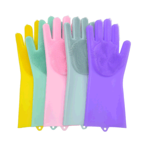 1 Pair Dishwashing Cleaning Gloves Magic Silicone Rubber Dish Washing Glove - Home Brains And Brawn