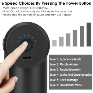Percussion Massage Gun USB Type C Rechargeable Deep Tissue Vibration Massager - Home Brains And Brawn