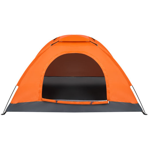 1-Person Waterproof Camping Dome Tent Automatic Pop Up Quick Shelter Outdoor Hiking Orange - HomeBrainsandBrawn