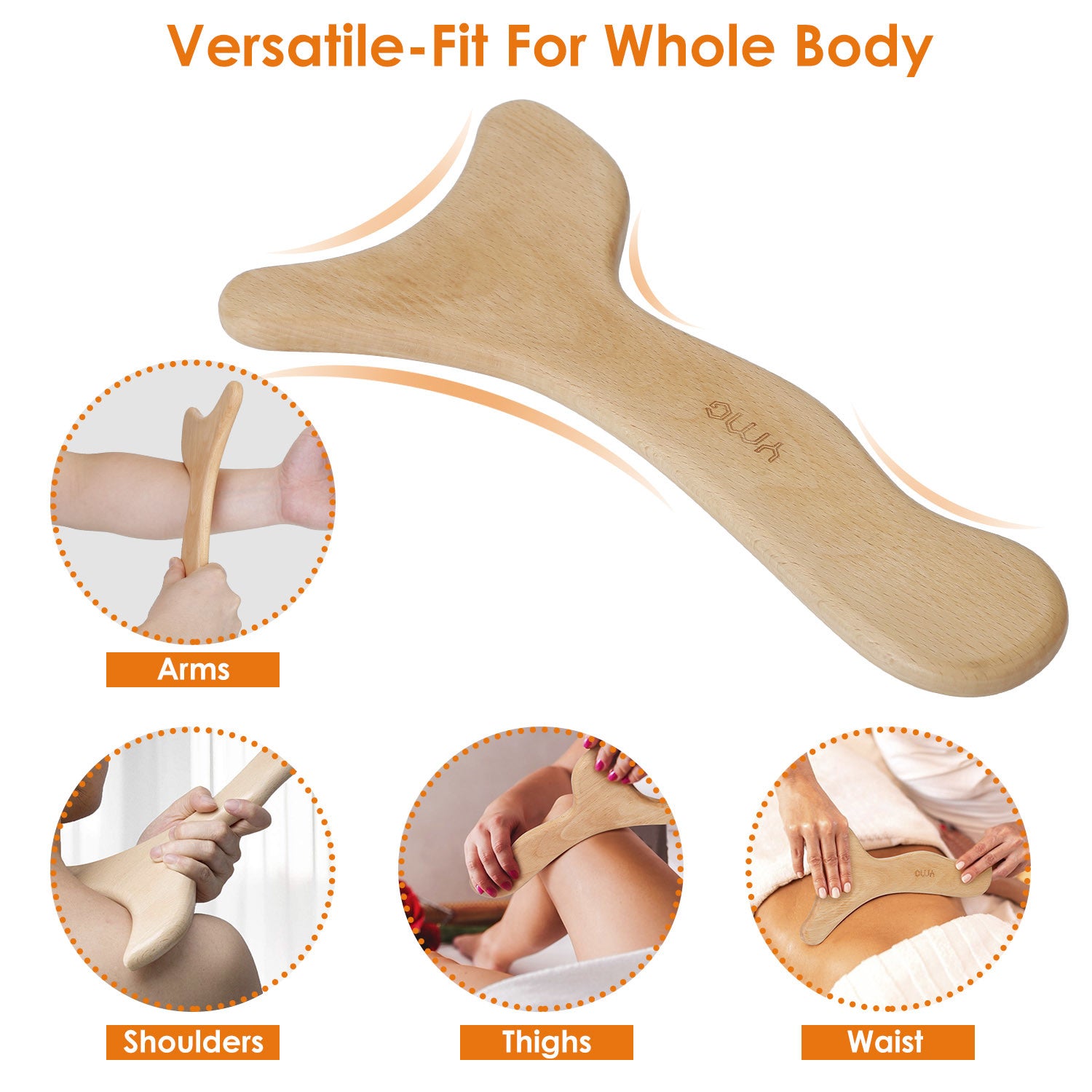 Wood Therapy Massage Tool Lymphatic Drainage Paddle Wooden Scraping Tools Therapy Massager - Home Brains And Brawn
