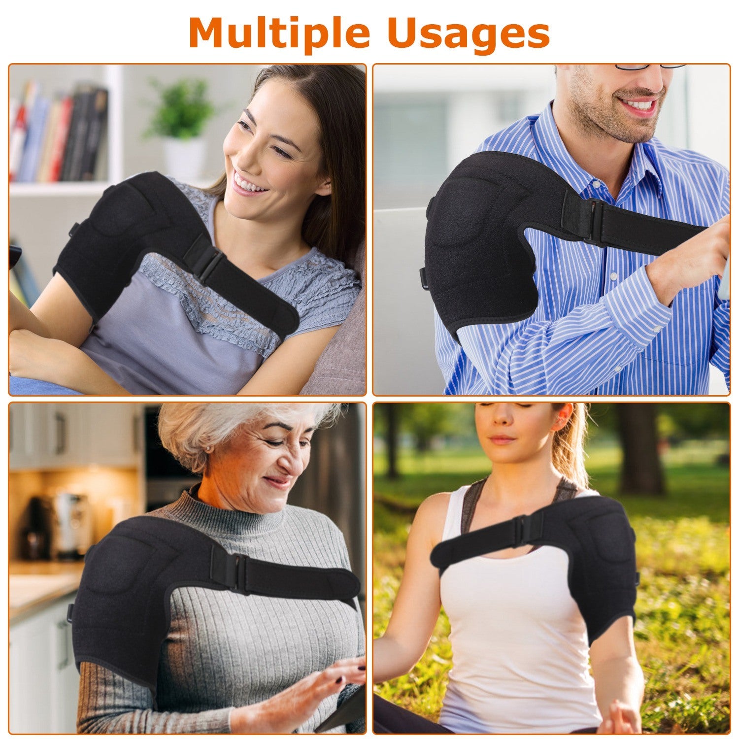 Heated Shoulder Brace Electric Heating Pad - Home Brains And Brawn