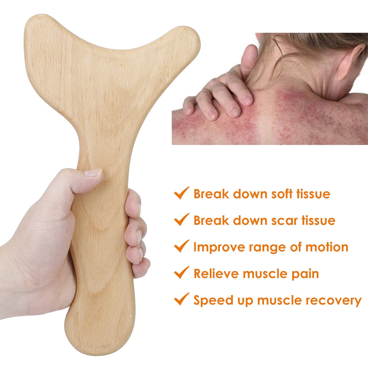 Wood Therapy Massage Tool Lymphatic Drainage Paddle Wooden Scraping Tools Therapy Massager - Home Brains And Brawn