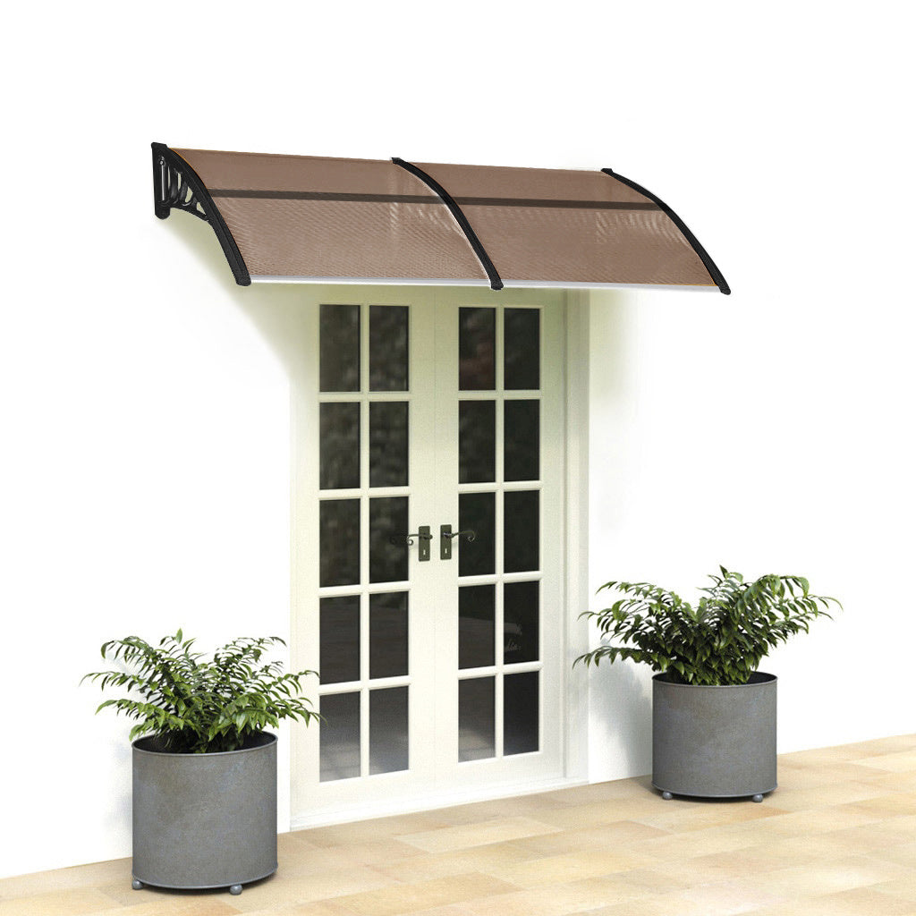 Household Application Door & Window Awnings Brown Board & Black Holder - Home Brains And Brawn