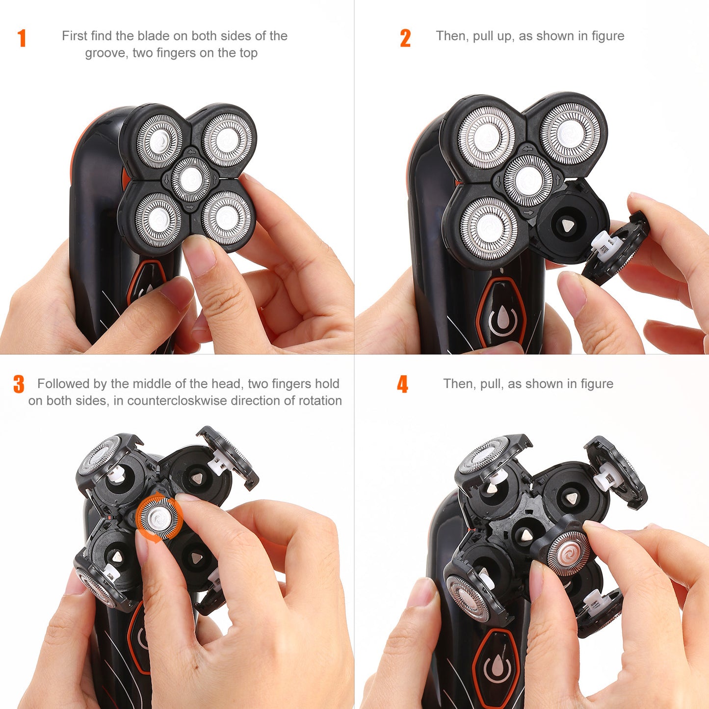 4D Electric Shavers Razor IPX7 Waterproof Wet & Dry - Home Brains And Brawn