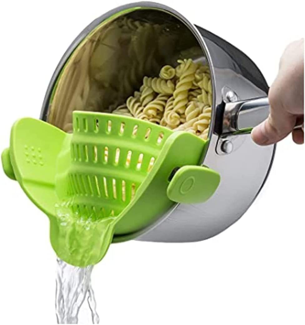 Kitchen Snap N Strain Pot Strainer and Pasta Strainer - Home Brains And Brawn