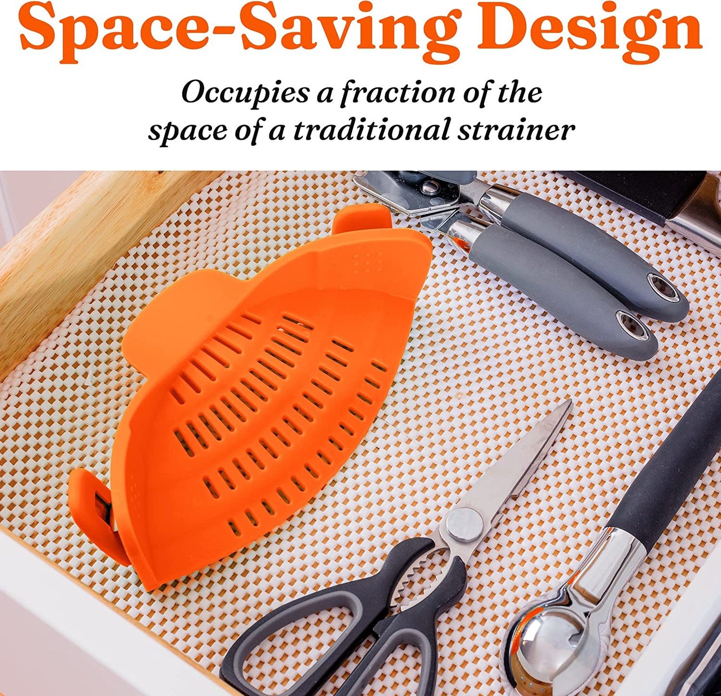 Kitchen Snap N Strain Pot Strainer and Pasta Strainer - Home Brains And Brawn