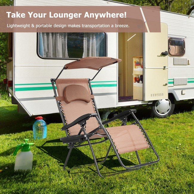 Folding Recliner Lounge Chair - HomeBrainsandBrawn