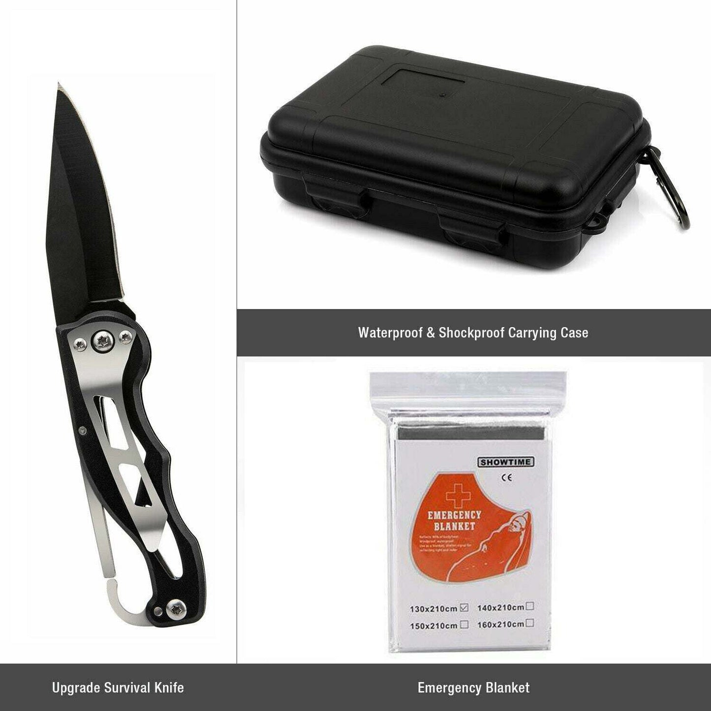 Outdoor Emergency Survival Gear Kit Camping Tactical Tools - HomeBrainsandBrawn
