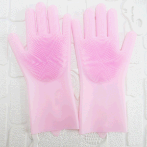1 Pair Dishwashing Cleaning Gloves Magic Silicone Rubber Dish Washing Glove - Home Brains And Brawn