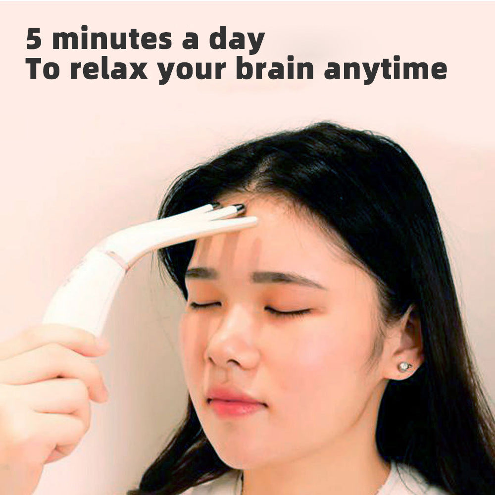 Electric Head Scalp Massager with Heat, for Stress Relax Hair Growth Headaches, Simulation of Human Finger Vibration Massage - Home Brains And Brawn